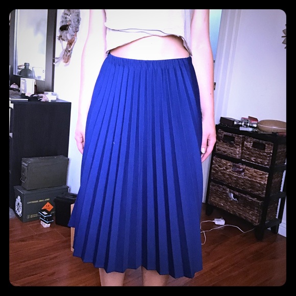 Gorgeous Vintage Pleated Midi Skirt - Picture 1 of 6
